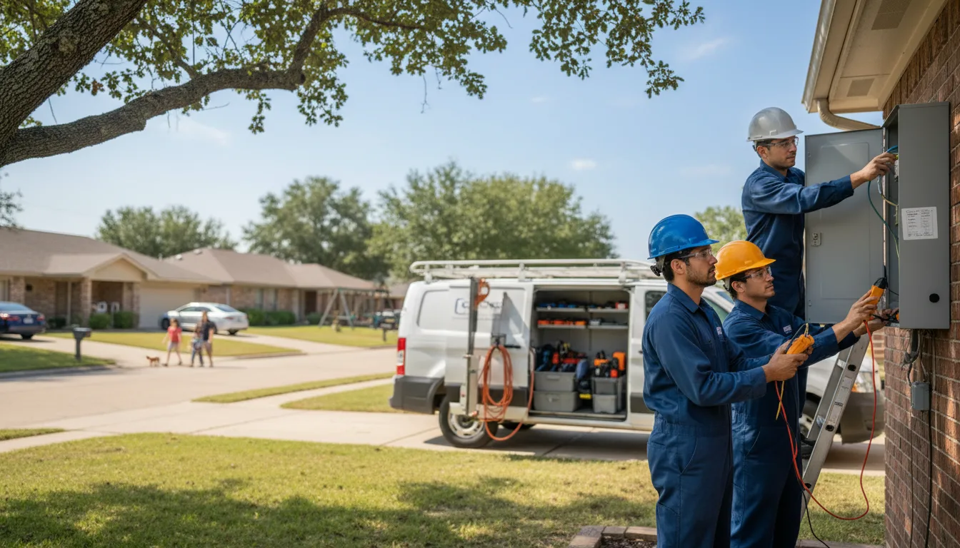 Certified electrician providing emergency electrical services in Avoca, TX